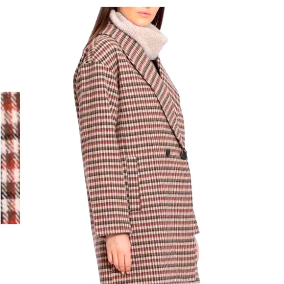 Avec Les Filles szXS shawl collar houndstooth coat - Picture 1 of 7